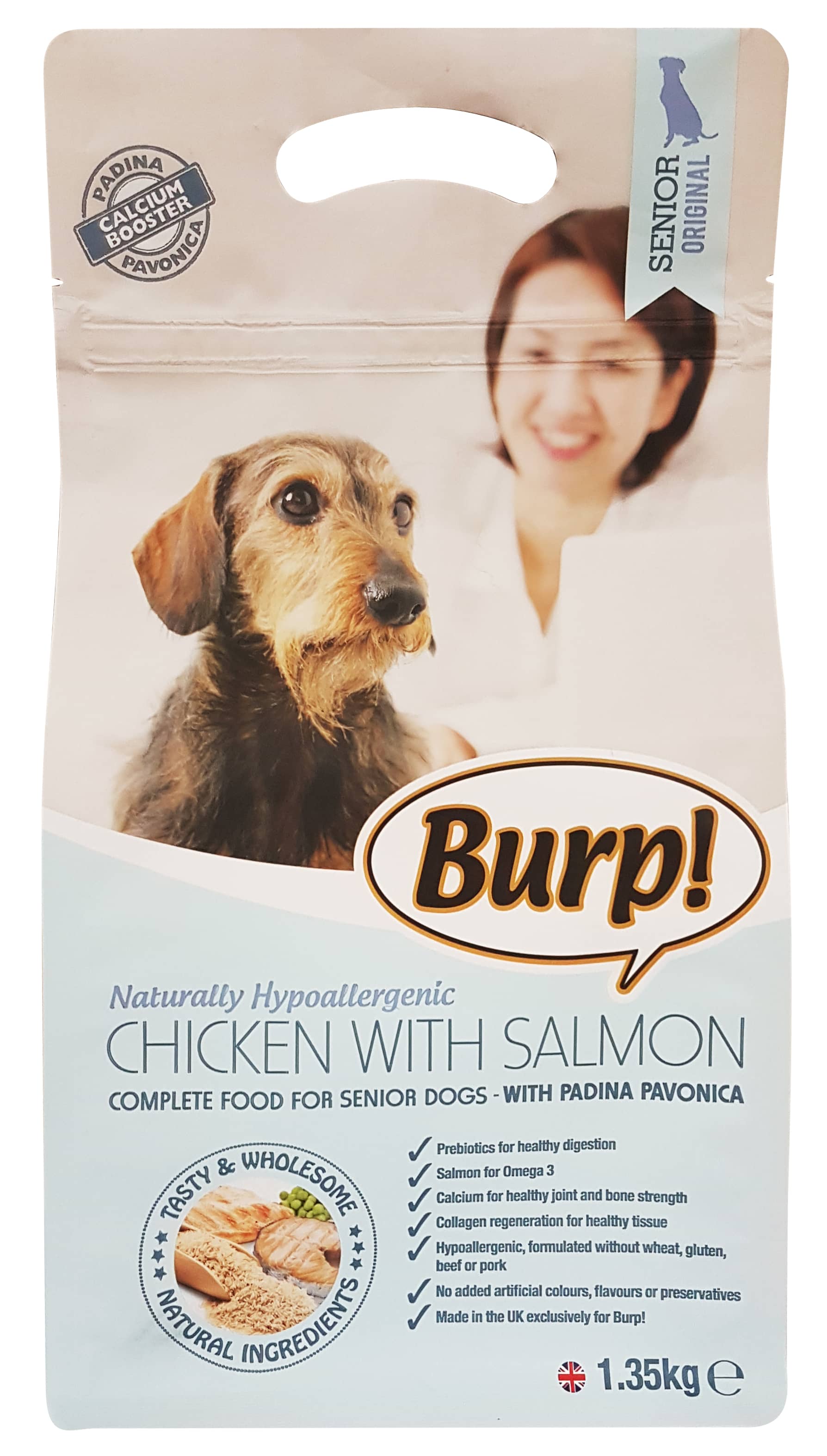 BURP! CHICKEN WITH SALMON HYPOALLERGENIC FOR SENIOR DOG 1.35kg