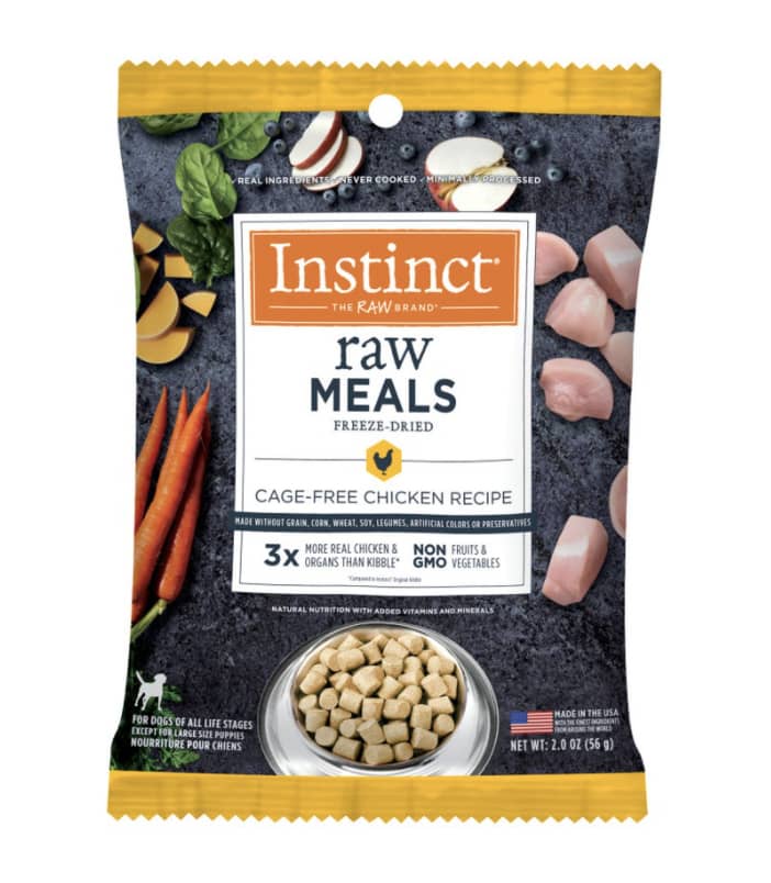 Raw Freeze-Dried Meals Cage-Free Chicken Recipe Pet Food for Dogs